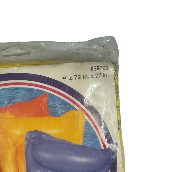 Vintage Intex The Wet Set 1997 Mat Pool Float 72" x 27" NEW OLD STOCK- Yellow - Picture 4 of 8